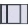 Prețuri Ferestre 1600x1200 mm OPTIMUM REHAU EURO 70 ANTHRACITE_GREY_STRUKTURAL two-sided