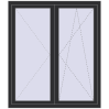 Prețuri Ferestre 1300x1500 mm OPTIMUM REHAU EURO 70 ANTHRACITE_GREY_GLATT two-sided
