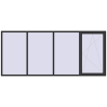 Prețuri Ferestre 3500x1500 mm OPTIMUM REHAU EURO 70 ANTHRACITE_GREY_GLATT two-sided