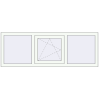 Prețuri Ferestre 1640x580 mm BASE REHAU EURO 60 RAL 9016 Traffic white two-sided