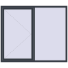 Prețuri Ferestre 1900x1600 mm OPTIMUM REHAU EURO 70 ANTHRACITE_GREY_STRUKTURAL two-sided