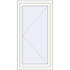 Prețuri Ferestre 720x1400 mm BASE REHAU EURO 60 RAL 9016 Traffic white two-sided