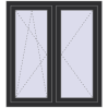 Prețuri Ferestre 1050x1160 mm OPTIMUM REHAU EURO 70 ANTHRACITE_GREY_GLATT two-sided