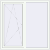 Prețuri Ferestre 1360x1380 mm REHAU ARTEVO RAL 9016 Traffic white two-sided