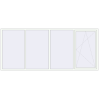 Prețuri Ferestre 3500x1500 mm OPTIMUM REHAU EURO 70 RAL 9016 Traffic white two-sided