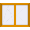 Prețuri Ferestre 1500x1200 mm ALU STANDARD 72 RAL 1006 Maize yellow two-sided