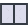 Prețuri Ferestre 1900x1500 mm ENERGY-SAVING REHAU SYNEGO MD ANTHRACITE_GREY_STRUKTURAL two-sided
