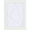 Prețuri Ferestre 800x1200 mm ENERGY-SAVING REHAU SYNEGO MD RAL 9016 Traffic white two-sided