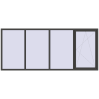 Prețuri Ferestre 3500x1500 mm OPTIMUM REHAU EURO 70 BASALT_GREY two-sided