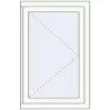 Prețuri Ferestre 640x990 mm BASE REHAU EURO 60 RAL 9016 Traffic white two-sided