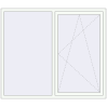 Prețuri Ferestre 1800x1500 mm BASE REHAU EURO 60 RAL 9016 Traffic white two-sided