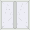 Prețuri Ferestre 1500x1500 mm BASE REHAU EURO 60 RAL 9016 Traffic white two-sided