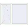 Prețuri Ferestre 1440x1120 mm BASE REHAU EURO 60 RAL 9016 Traffic white two-sided