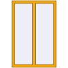 Prețuri Ferestre 800x1200 mm ALU STANDARD 72 RAL 1003 Signal yellow two-sided