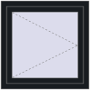 Prețuri Ferestre 800x800 mm OPTIMUM REHAU EURO 70 BLACK_COOL_110L-2 two-sided