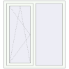 Prețuri Ferestre 1120x1240 mm ENERGY-SAVING REHAU SYNEGO MD RAL 9016 Traffic white two-sided