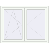 Prețuri Ferestre 1300x1000 mm BASE REHAU EURO 60 RAL 9016 Traffic white two-sided