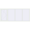 Prețuri Ferestre 3000x1300 mm ALU STANDARD 72 RAL 9016 Traffic white two-sided