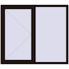 Prețuri Ferestre 1600x1400 mm OPTIMUM REHAU EURO 70 BLACK_BROWN two-sided