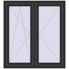 Prețuri Ferestre 1100x1200 mm OPTIMUM REHAU EURO 70 BLACK_STRUCTURAL two-sided