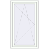 Prețuri Ferestre 800x1400 mm REHAU ARTEVO RAL 9016 Traffic white two-sided