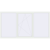 Prețuri Ferestre 3000x1600 mm BASE REHAU EURO 60 RAL 9016 Traffic white two-sided