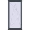 Prețuri Ferestre 780x1600 mm BASE REHAU EURO 60 ANTHRACITE_GREY_STRUKTURAL two-sided