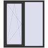 Prețuri Ferestre 1300x1500 mm OPTIMUM REHAU EURO 70 BLACK_STRUCTURAL two-sided