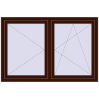 Prețuri Ferestre 1500x1000 mm OPTIMUM REHAU EURO 70 BLACK_CHERRY two-sided