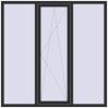 Prețuri Ferestre 1800x1800 mm BASE REHAU EURO 60 ANTHRACITE_GREY_GLATT two-sided