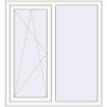 Prețuri Ferestre 1080x1200 mm ENERGY-SAVING REHAU SYNEGO MD RAL 9016 Traffic white two-sided