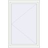 Prețuri Ferestre 1000x1500 mm REHAU BRILLANT DESIGN RAL 9016 Traffic white two-sided