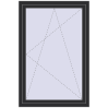 Prețuri Ferestre 1000x1500 mm ENERGY-SAVING REHAU SYNEGO MD ANTHRACITE_GREY_GLATT two-sided