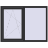 Prețuri Ferestre 1500x1100 mm REHAU ARTEVO ANTHRACITE_GREY_GLATT two-sided
