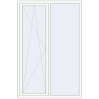 Prețuri Ferestre 1350x2050 mm REHAU BRILLANT DESIGN RAL 9016 Traffic white two-sided