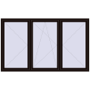 Prețuri Ferestre 2500x1500 mm OPTIMUM REHAU EURO 70 BLACK_BROWN two-sided