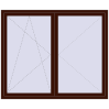 Prețuri Ferestre 1800x1500 mm ENERGY-SAVING REHAU SYNEGO MD BLACK_CHERRY two-sided