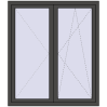 Prețuri Ferestre 1300x1500 mm OPTIMUM REHAU EURO 70 BASALT_GREY two-sided