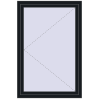 Prețuri Ferestre 1000x1500 mm BASE REHAU EURO 60 BLACK_COOL_110L-2 two-sided