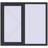 Prețuri Ferestre 1300x1200 mm BASE REHAU EURO 60 ANTHRACITE_GREY_GLATT two-sided