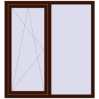 Prețuri Ferestre 1300x1400 mm BASE REHAU EURO 60 BLACK_CHERRY two-sided