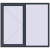 Prețuri Ferestre 1600x1400 mm OPTIMUM REHAU EURO 70 ANTHRACITE_GREY_STRUKTURAL two-sided