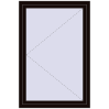 Prețuri Ferestre 1000x1500 mm BASE REHAU EURO 60 BLACK_BROWN two-sided