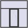 Prețuri Ferestre 1800x1800 mm REHAU BRILLANT DESIGN ANTHRACITE_GREY_GLATT two-sided