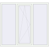 Prețuri Ferestre 1650x1500 mm ALU STANDARD 72 RAL 9016 Traffic white two-sided