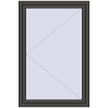 Prețuri Ferestre 1000x1500 mm BASE REHAU EURO 60 BASALT_GREY two-sided