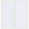 Prețuri Ferestre 1600x1650 mm OPTIMUM REHAU EURO 70 RAL 9016 Traffic white two-sided