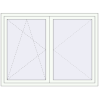 Prețuri Ferestre 1600x1200 mm REHAU ARTEVO RAL 9016 Traffic white two-sided