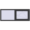 Prețuri Ferestre 1500x600 mm OPTIMUM REHAU EURO 70 ANTHRACITE_GREY_GLATT two-sided