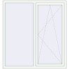 Prețuri Ferestre 1500x1580 mm OPTIMUM REHAU EURO 70 RAL 9016 Traffic white two-sided